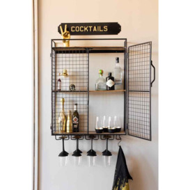 Industrial Wine Wall Shelving Unit