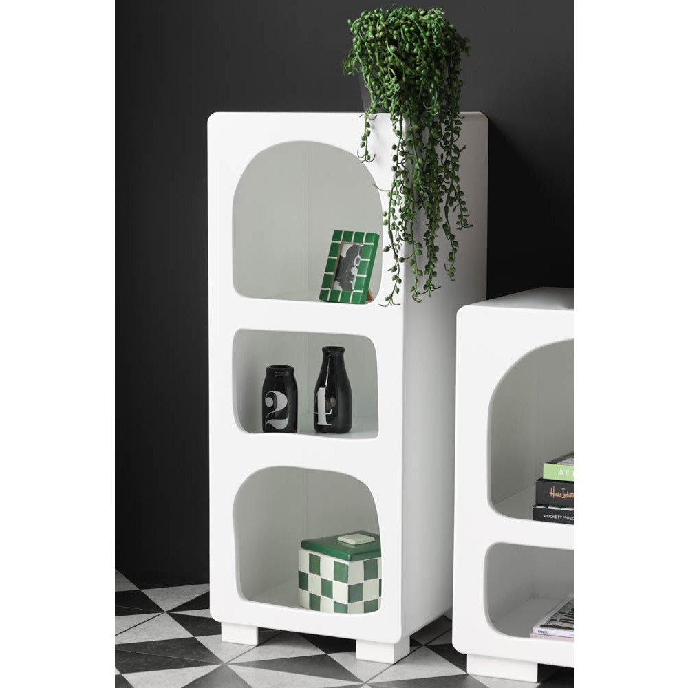 White Curved Shelving Unit - image 1