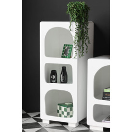 White Curved Shelving Unit - thumbnail 1