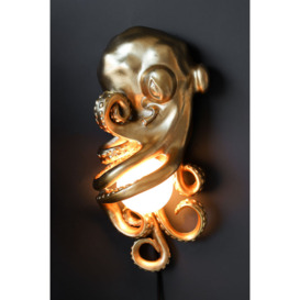 Brass Octopus Wall Lamp - thumbnail 2