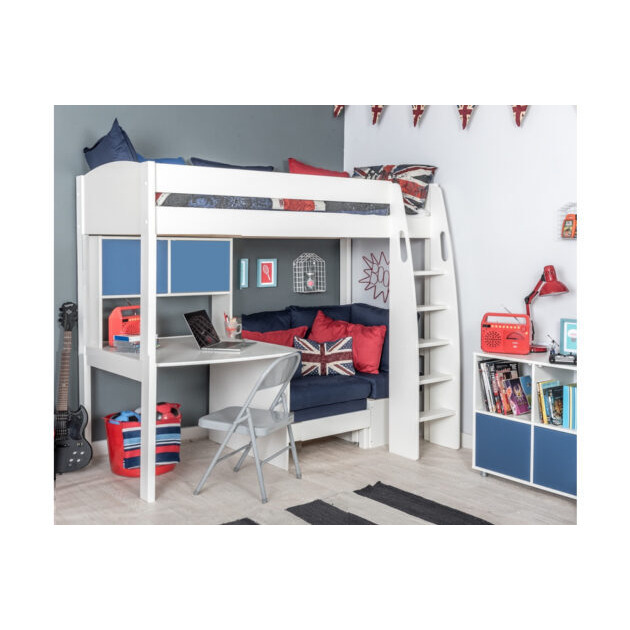 Stompa UNOS 23 Highsleeper Bed with Desk, Sofa Bed and Hutch