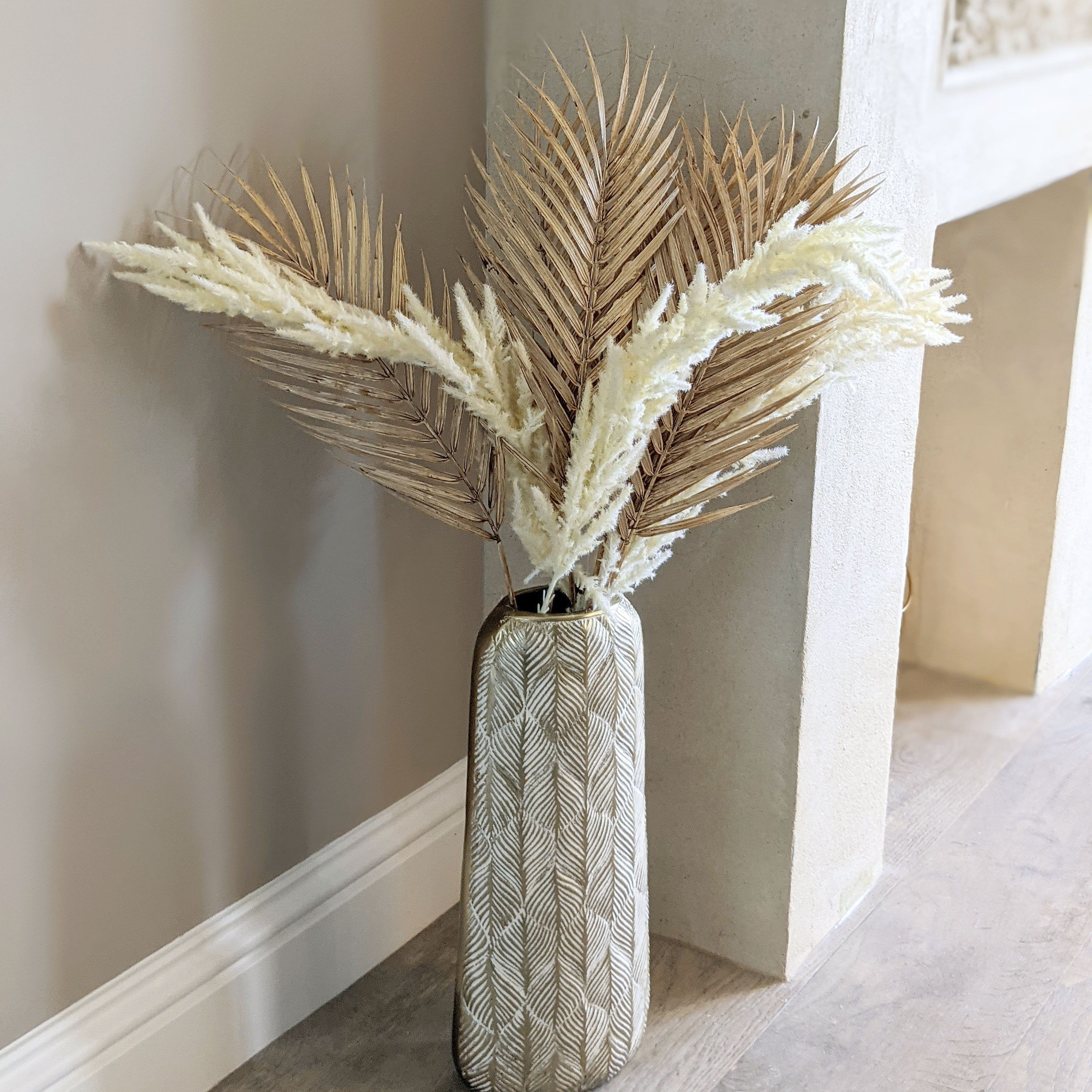 Ivory Faux Pampas Grass - Pack of 3
