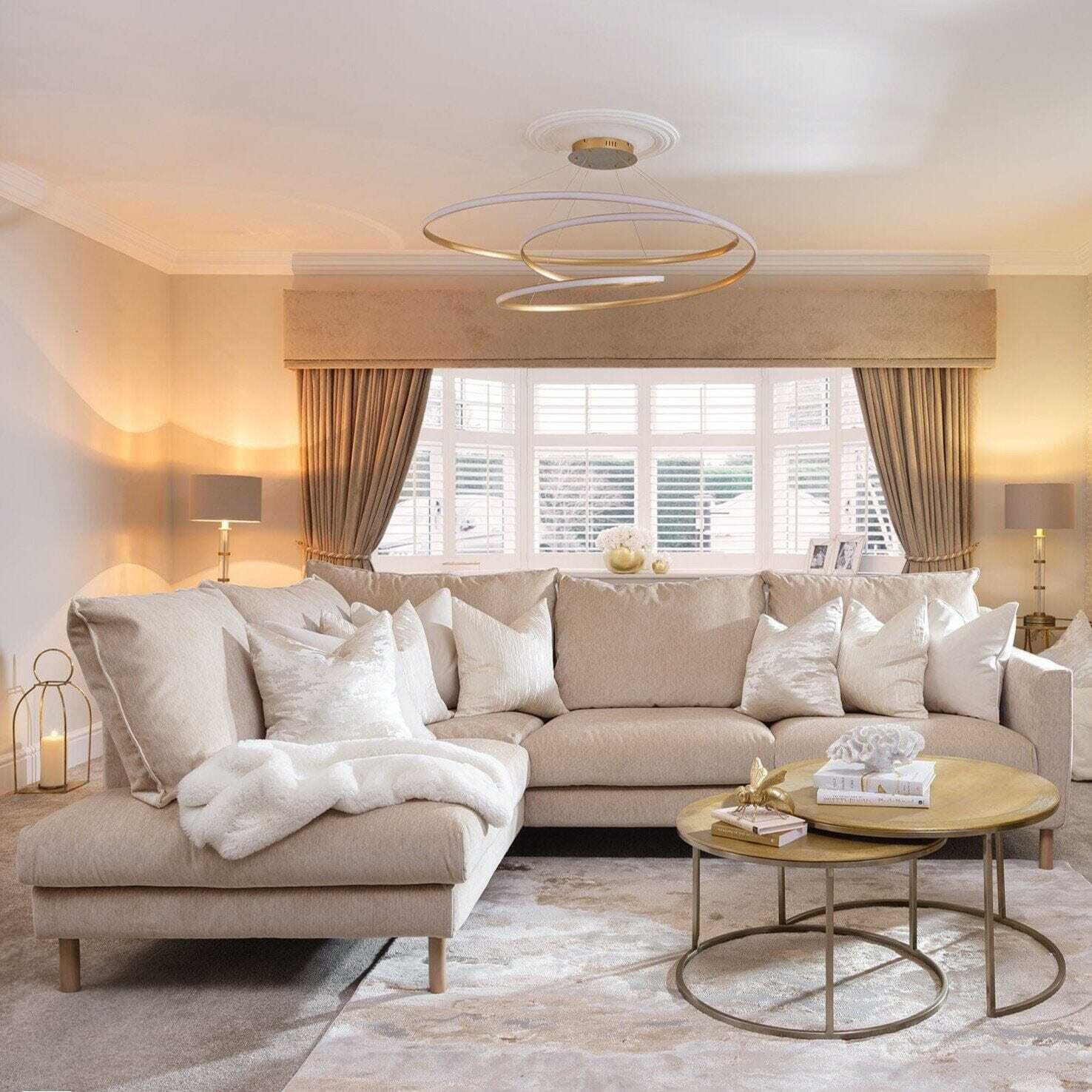 Cloud Luxury Champagne Chenille Sofa Range, Footstool