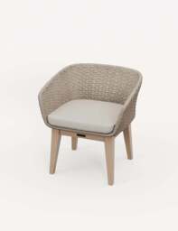 Roma 4 Seater Round Sunray with Terrazzo Insert Dining Set with Eden Dawn Chairs - thumbnail 4