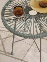 Monaco 2 Seater Egg Chair Bistro Set - Grey - thumbnail 3