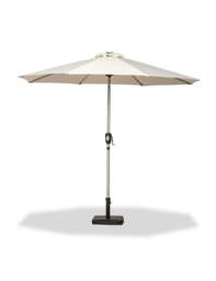 Crank and Tilt LED Strip Parasol - Ivory - thumbnail 4