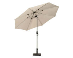 Crank and Tilt LED Strip Parasol - Ivory - thumbnail 2