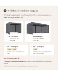 3m Pergola Privacy Screen (Suitable for LUXE and PURE Pergolas) - thumbnail 3