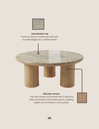 RIVA Mid Oak Coffee Table - thumbnail 4