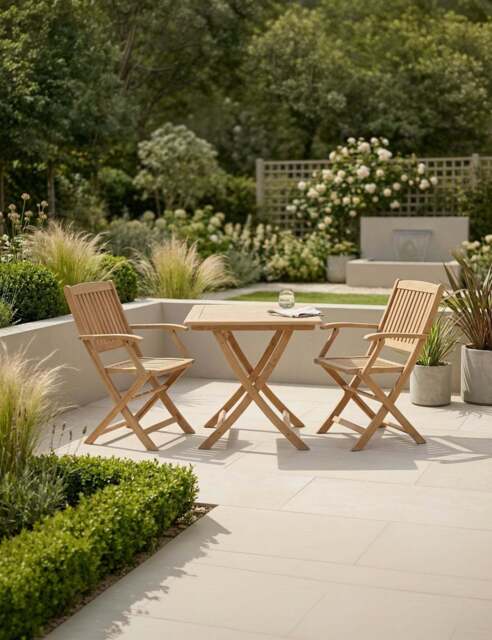 London 2 Seater Square Folding Bistro Set with London Folding Armchairs - image 1