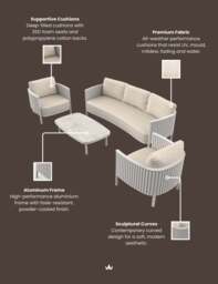 MALI 5-Seater Lounging Set with Coffee Table - thumbnail 3