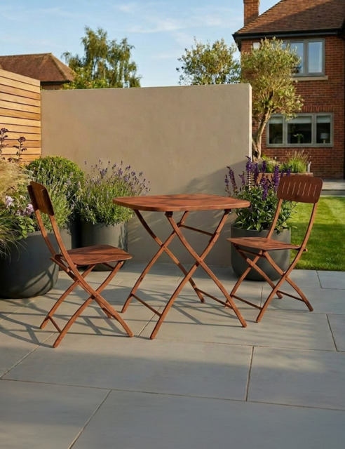 Venice 2 Seater Folding Bistro Set in Cayenne Orange - image 1