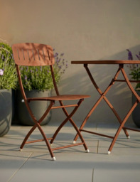 Venice 2 Seater Folding Bistro Set in Cayenne Orange - thumbnail 2