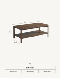 ARKA Dark Wood Coffee Table - thumbnail 4