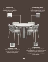 KOKO 4-Seater Dining Table & Chairs - thumbnail 3