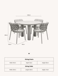 KOKO 4-Seater Dining Table & Chairs - thumbnail 4