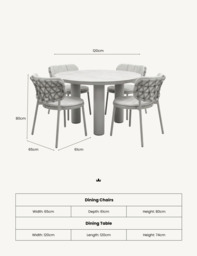 KOKO 4-Seater Dining Table & Chairs - thumbnail 4