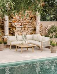 Roma 5 Seater Corner Lounge Set with 90cm Square Coffee Table - thumbnail 3