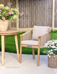 Roma 2 Seater Round Sunray Bistro Set with Roma Dining Chairs - thumbnail 2