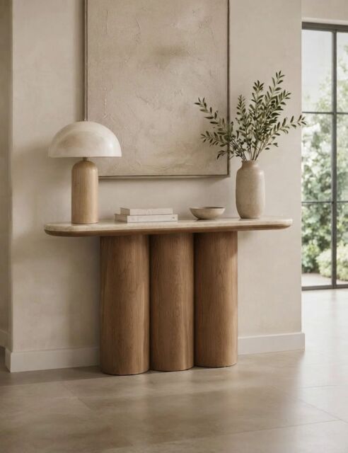 RIVA Mid Oak Console Table - image 1