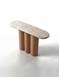 RIVA Mid Oak Console Table - thumbnail 6