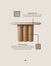 RIVA Mid Oak Console Table - thumbnail 4