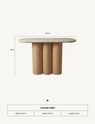RIVA Mid Oak Console Table - thumbnail 5