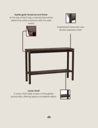 ARKA Dark Wood Console Table - thumbnail 2