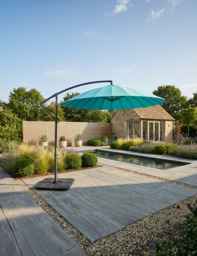 Shanghai Cantilever Parasol - Aqua - thumbnail 1