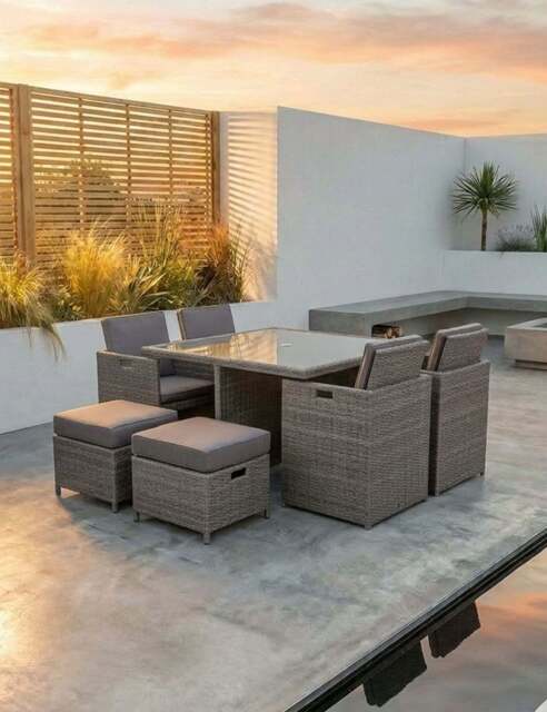 Paris 8 Seater Cube Dining Set - image 1
