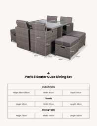 Paris 8 Seater Cube Dining Set - thumbnail 4