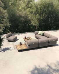 LEOX Modular 5-Seater Corner Sofa Set with Coffee Table - thumbnail 3