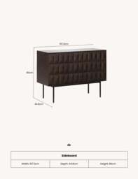ROKA Dark Wood Geometric 2-Door Sideboard - thumbnail 4