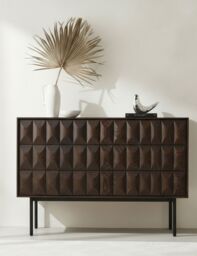 ROKA Dark Wood Geometric 2-Door Sideboard - thumbnail 1