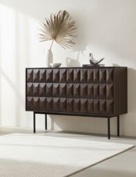 ROKA Dark Wood Geometric 2-Door Sideboard - thumbnail 2