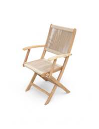 London 4 Seater Square Folding Set with London Rope Folding Armchairs - thumbnail 5