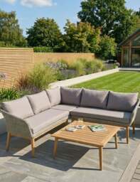Sol 5 Seater Corner Lounge Set with Square Coffee Table - thumbnail 3