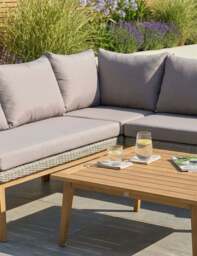 Sol 5 Seater Corner Lounge Set with Square Coffee Table - thumbnail 2