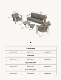 NAIA 5 Seater Lounging Set with Coffee Table - thumbnail 4