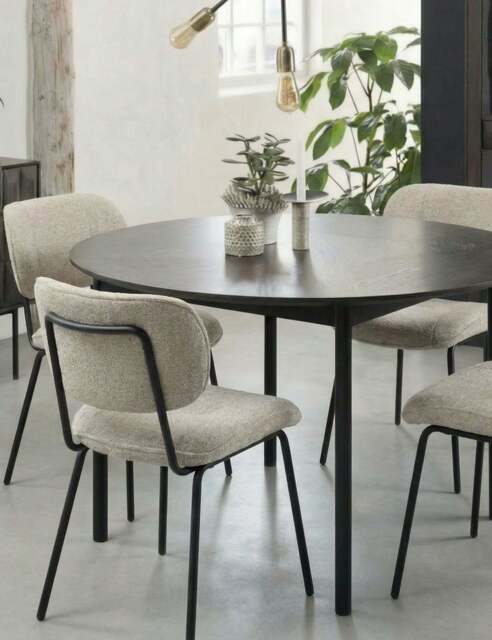 ROKA Dark Wood 4-Seater Dining Table - image 1