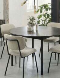 ROKA Dark Wood 4-Seater Dining Table