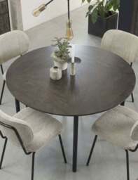 ROKA Dark Wood 4-Seater Dining Table - thumbnail 2