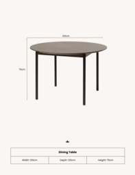 ROKA Dark Wood 4-Seater Dining Table - thumbnail 4
