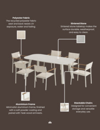 NEXO 6-Seater Dining Table and Chairs - thumbnail 4