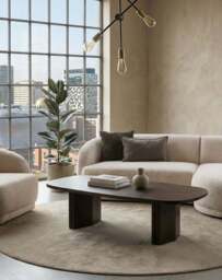 ROKA Dark Wood Coffee Table - thumbnail 2