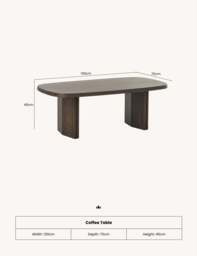 ROKA Dark Wood Coffee Table - thumbnail 4