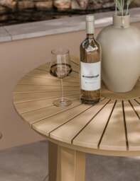 Roma 2 Seater Round Sunray Bistro Set with Eden Night Dining Chairs - thumbnail 4