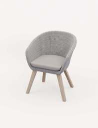 Roma 2 Seater Round Sunray Bistro Set with Sol Dining Chairs - thumbnail 4