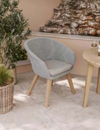 Roma 2 Seater Round Sunray Bistro Set with Sol Dining Chairs - thumbnail 3