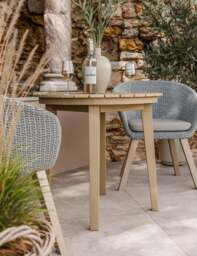 Roma 2 Seater Round Sunray Bistro Set with Sol Dining Chairs - thumbnail 2
